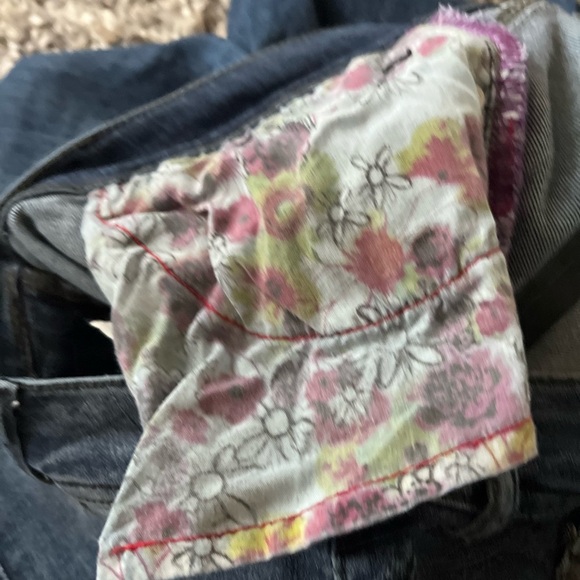 Desigual Exotic Jeans Blue Flower embroidered Y2K Jeans - Picture 11 of 14